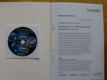 irmscher Opel Meriva Signum Class Pressemappe Mai 2003+CD