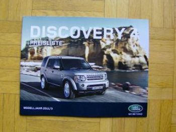 Land Rover Discovery Preisliste Februar 2011 NEU