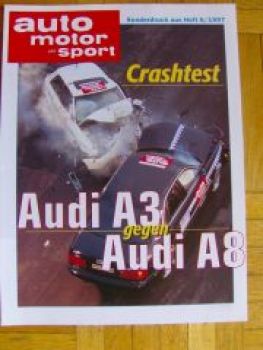 AMS 6/1997 Audi A3 gegen A8 Crashtest Sonderdruck