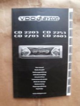 VDO Dayton CD 2203 CD 2253 CD 2703 CD 2803 Bedienungsanleitung mehrsprachig