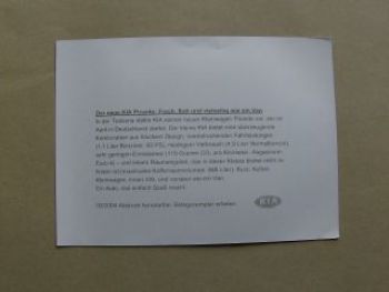 Kia Picanto Pressebilder März 2004 Rarität