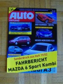 Auto Zeitung 19/2002 Fahrbericht Mazda 6 Sport Kombi