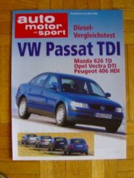AMS 5/1999 VW Passat TDi gegen Mazda 626TD Vectra DTI 406 HDI