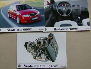 Skoda Fabia V RS Pressefotos September 2003