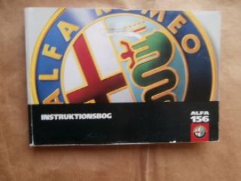 Alfa Romeo 156 1.6 TS 1.8TS 2.0TS 2.5V6 24V 1.9JTD 2.4JTD Instruktionsbog Dänisch März 2000