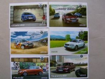Skoda Shanghai Volkswagen Postkarten Set Octavia+Greenline