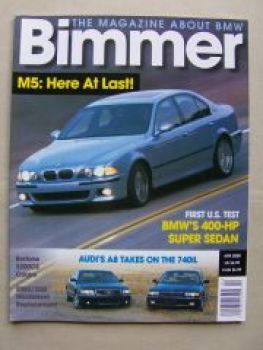 Bimmer 4/2000 Audi A8 vs. 740iL E38, M5 E39, 2002, 3200CS Berton