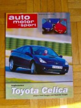 AMS 2/2000 Toyota Celica gegen Ford Cougar Hyundai Coupe