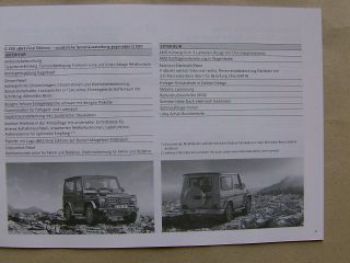 Mercedes Benz G-Klasse BR463 +BA3 Final Edition 2.Mai 2011 NEU