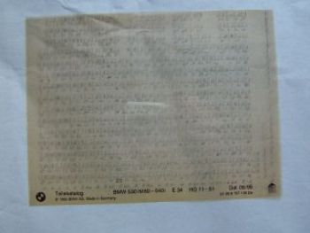 Teilekatalog 530i M60-540i E34 HG 11-51 August 1995