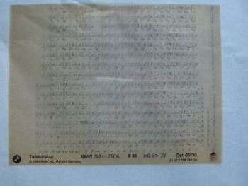 Teilekatalog 730i-750iL E38 HG 51-72 September 1995