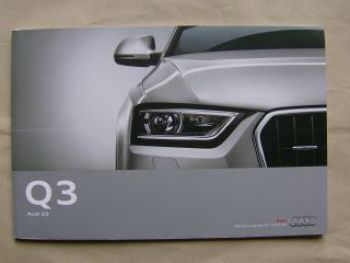 Audi Q3 Prospekt Juni 2011 +Preisliste NEU