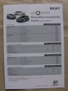 Seat Copa Sondermodelle Ibiza Leon Altea XL Kombi April 2011