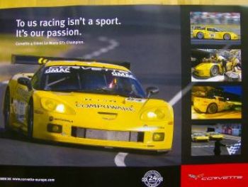 Chevrolet Corvette 4 Le Mans GT1 Champion Poster NEU