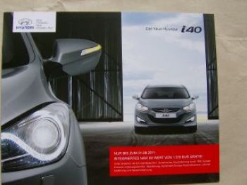 Hyundai i40 Vorabprospekt Juli 2011 NEU