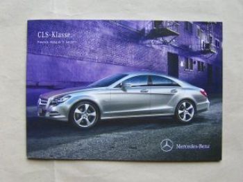 Mercedes Benz Preisliste CLS-Klasse BR218 Juli 2011 NEU