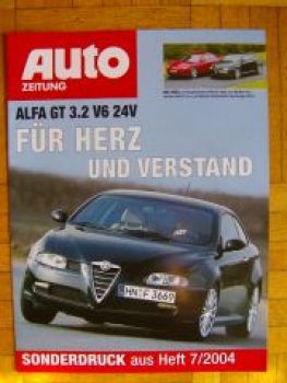 Auto Zeitung 7/2004 Alfa GT3.2 V6 24V gegen Mazda RX-8