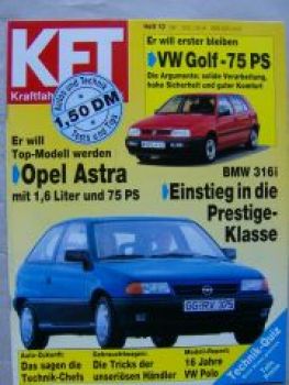 KFT 10/1991 BMW 316i E36, Citroen ZX, Toyota Camry