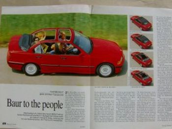 ams 16/1993 BMW 325i Cabrio Baur TC E36 Sonderdurck Rarität