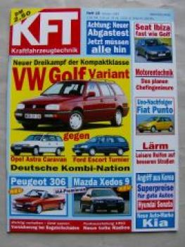 KFT 10/1993 VW Golf III Variatn, Xedos 9, E300 TD T Modell W124