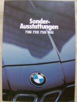 BMW 728i 732i 735i 745i E23 Sonderausstattungen September 1981