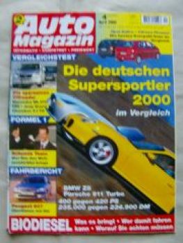 Auto Magazin 4/2000 BMW Z8 E52 vs. 911 Turbo, ML270CDI W163