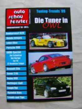 auto schau fenster Tuner Sonderheft 1999 Schnitzer 3er,Hartge E3
