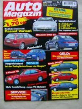 Auto Magazin 7/1997 Porsche 911 C4, Volvo V70 R/S70R,Lexus GS300
