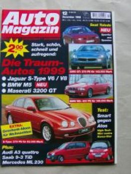 Auto Magazin 12/1998 smart vs. Atos, BMW M5 E39, Maserati 3200 G