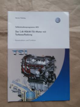 VW 1,4l 90KW TSI Motor mit Turbolaufladung Konstruktion & Funktion SSP 405