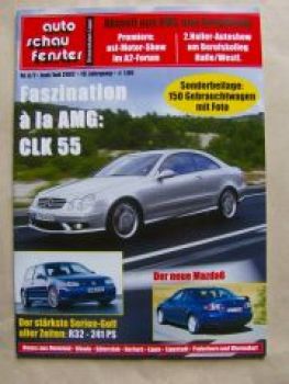 auto schau fenster 6+7/2002 Mercedes Benz AMG CLK 55 BR209