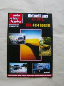 auto schau fenster 4x4 Spezial 2002 Touareg, Hummer H2, Cayenne