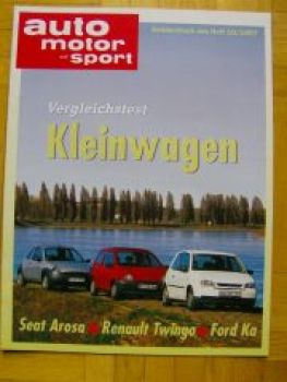 AMS 10/1997 Seat Arosa gegen Renault Twingo Ford Ka