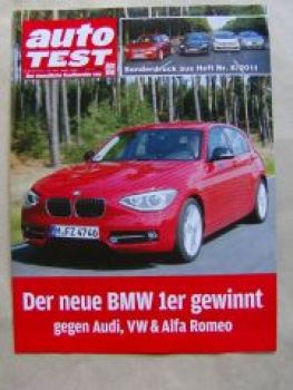 auto test 8/2011 BMW F20 vs. Audi A3 Sportback,Giulietta, Golf6