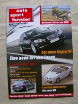 auto sport fenster 3/2008 Jaguar XF,,SLK R171,BMW F800 GS