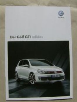VW Golf6 GTI adidas Prospekt Mai 2011 NEU
