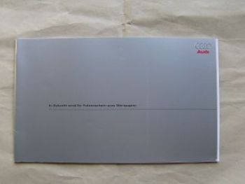 Audi A4 Limousine Vorabprospekt 2007 In Zukunft wird Ihr Führesc