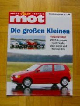 mot 3/1996 VW Polo 6N gegen Ford Fiesta Opel Corsa B Renault Cli