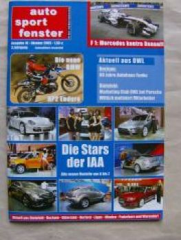 auto sport fenster 10/2005 BMW HP2 Enduro,60 Jahre Opel Funke