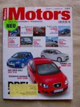 Motors 11/2005 VW Golf5 R32,130i E87,Veyron,C6,RS6,535d F10,2002