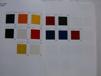 VW Lacke, Sitzbezüge und Dekore Modelljahr 2011 Intern