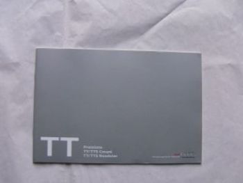 Audi Preisliste TT/TTS Coupè Roadster August 2011 NEU