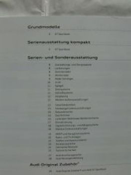 Audi Preisliste A7 Sportback Oktober 2011