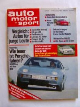 ams 23/1981 Dauertest Porsche 928, 944, Lancia A 112 Junior