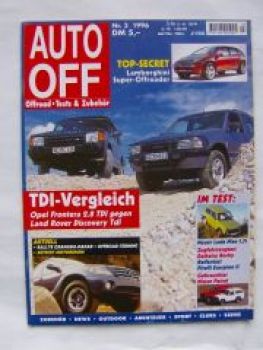 AUTO OFF 3/1996 Lada Niva 1.7i, Opel Frontera 2.8TDI vs. Land Ro