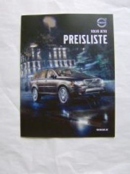 Volvo XC90 Preisliste Oktober 2011 NEU