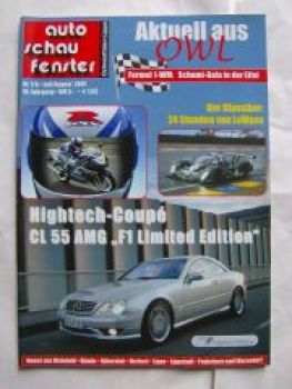 auto sport fenster 7/8 2001 Mercedes Benz CL55 AMG BR215 F1 Limi