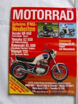 Motorrad 17/1982 Suzuki GR 650, Yamaha XZ 550, Kawasaki KL500