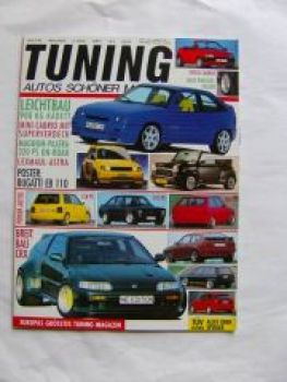 Tuning 2/1992 Bugatti EB110 Poster, Range Rover SEI, BMW 325i E3