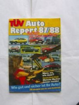 TÜV Auto Report 87/88 Ratgeber E30 E28 W123 W202 Audi Fiat